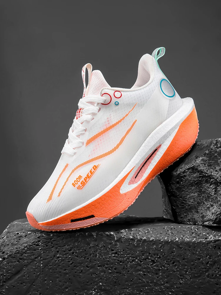 Men's Running Shoes Carbon Plate Professional Running Shoes Breathable Non-slip Cushioning Women's Casual Running Sports Shoes