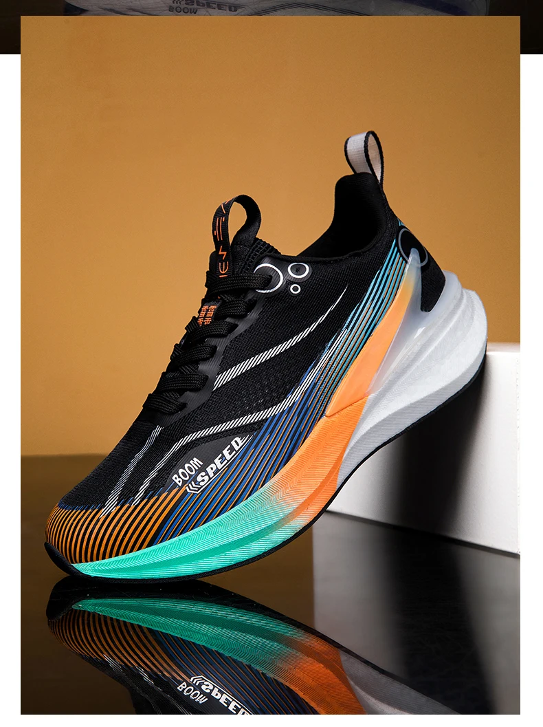 Men's Running Shoes Carbon Plate Professional Running Shoes Breathable Non-slip Cushioning Women's Casual Running Sports Shoes