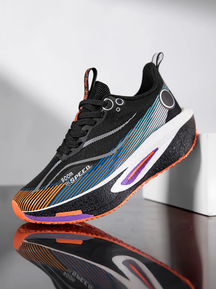 Men's Running Shoes Carbon Plate Professional Running Shoes Breathable Non-slip Cushioning Women's Casual Running Sports Shoes