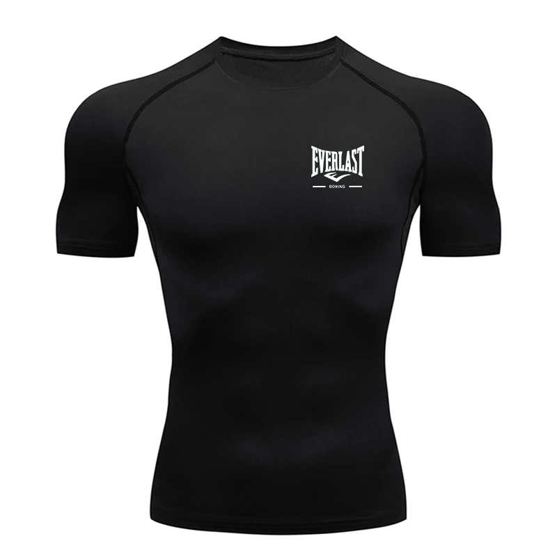 New Men's Running Compression T-Shirt Short Sleeve Gym Workout Shirts Fitness Shirts Men's Jogging Sportswear Sweatshirts