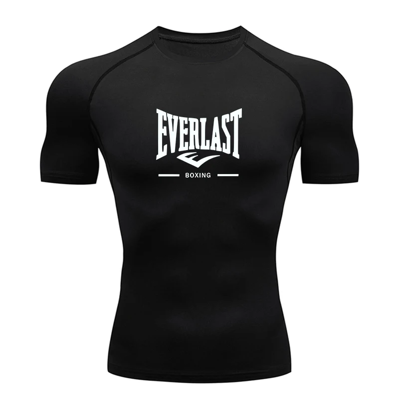 New Men's Running Compression T-Shirt Short Sleeve Gym Workout Shirts Fitness Shirts Men's Jogging Sportswear Sweatshirts