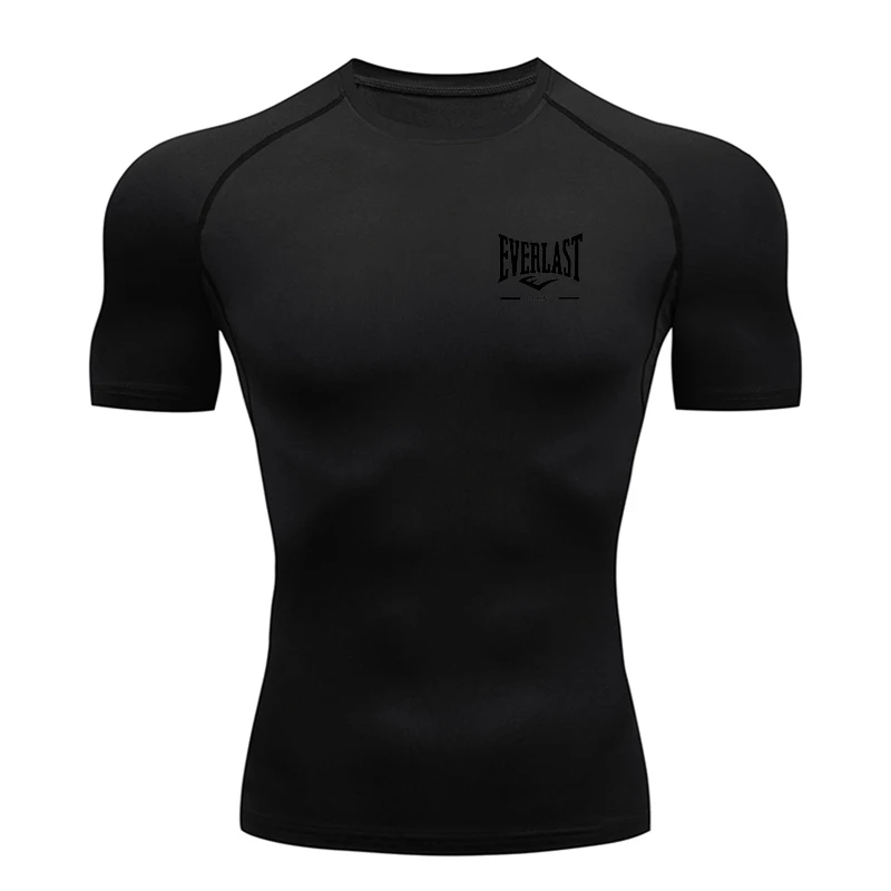New Men's Running Compression T-Shirt Short Sleeve Gym Workout Shirts Fitness Shirts Men's Jogging Sportswear Sweatshirts