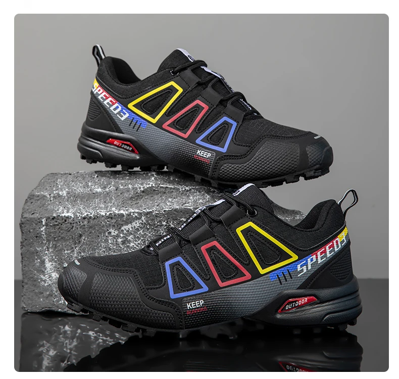 Men Camping Shoes Waterproof Non-slip All-terrain Sports Shoes Outdoor Cycling Shoes Hiking Hunting Tactical Training Shoes