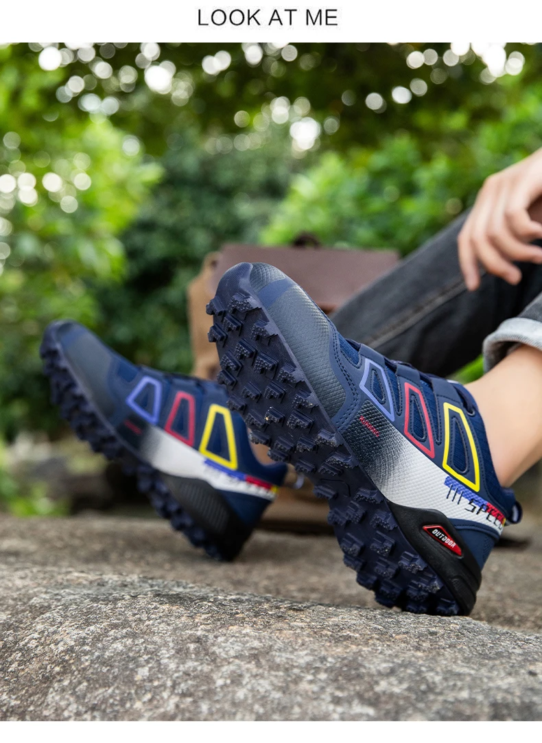 Men Camping Shoes Waterproof Non-slip All-terrain Sports Shoes Outdoor Cycling Shoes Hiking Hunting Tactical Training Shoes