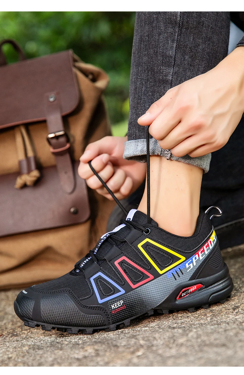 Men Camping Shoes Waterproof Non-slip All-terrain Sports Shoes Outdoor Cycling Shoes Hiking Hunting Tactical Training Shoes