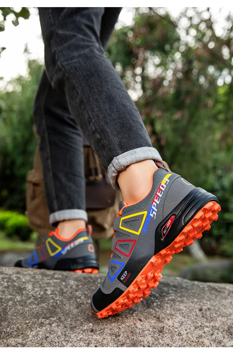 Men Camping Shoes Waterproof Non-slip All-terrain Sports Shoes Outdoor Cycling Shoes Hiking Hunting Tactical Training Shoes