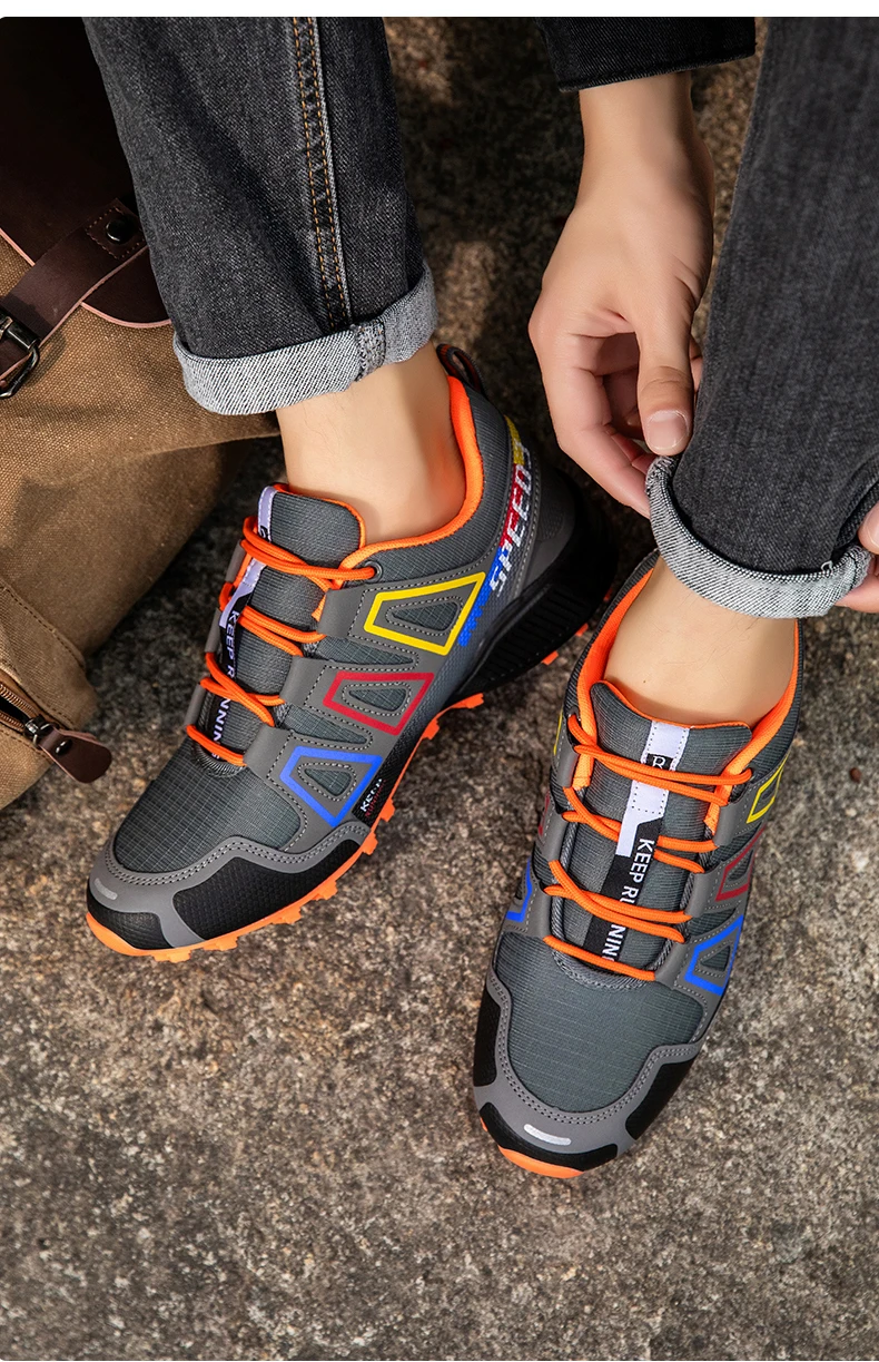 Men Camping Shoes Waterproof Non-slip All-terrain Sports Shoes Outdoor Cycling Shoes Hiking Hunting Tactical Training Shoes