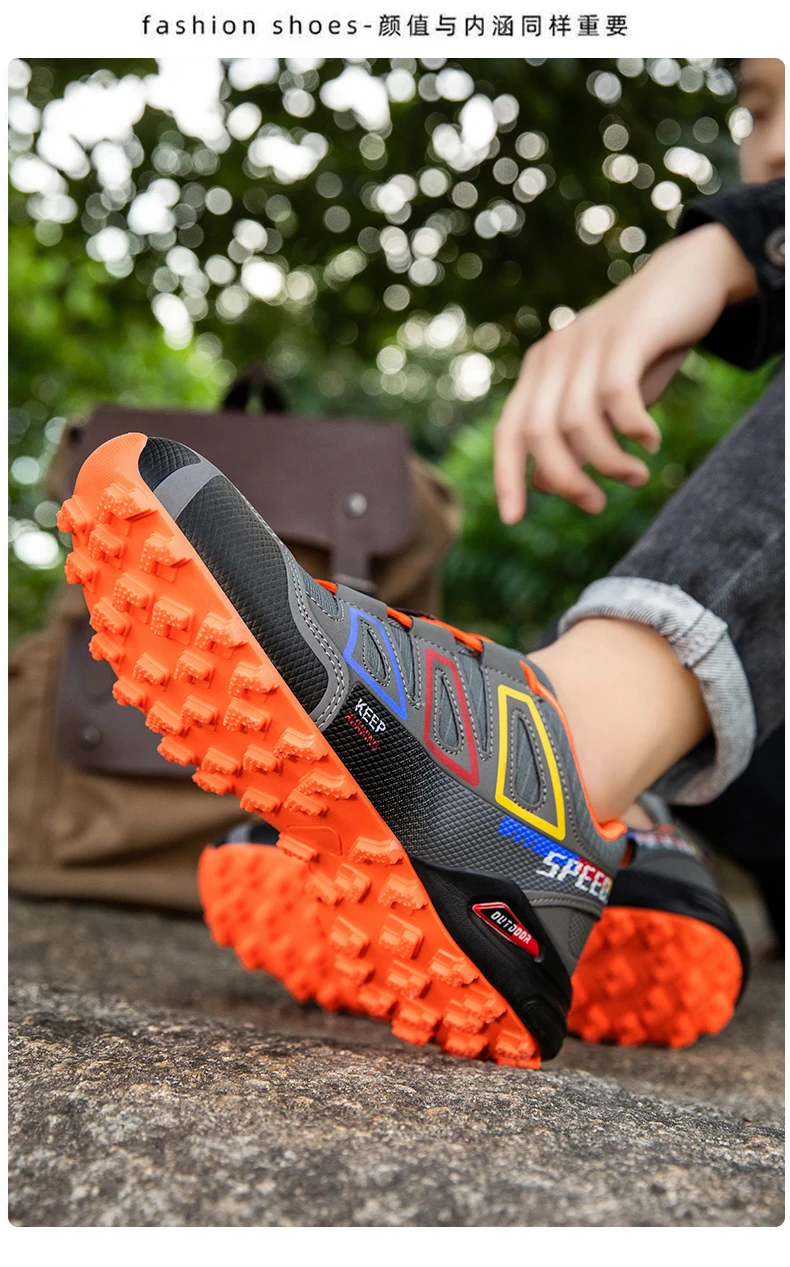 Men Camping Shoes Waterproof Non-slip All-terrain Sports Shoes Outdoor Cycling Shoes Hiking Hunting Tactical Training Shoes