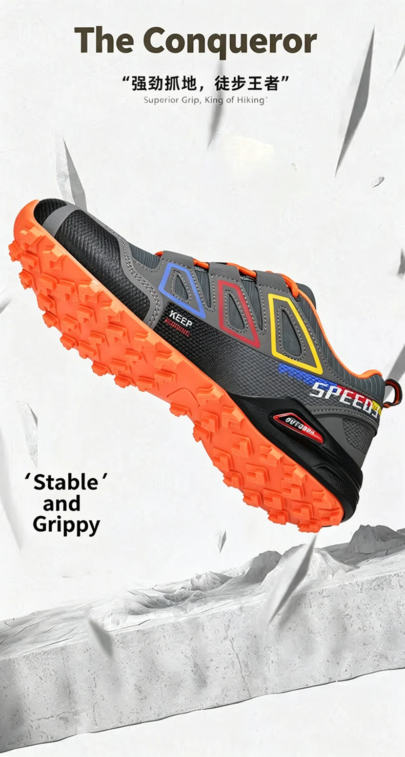 Men Camping Shoes Waterproof Non-slip All-terrain Sports Shoes Outdoor Cycling Shoes Hiking Hunting Tactical Training Shoes