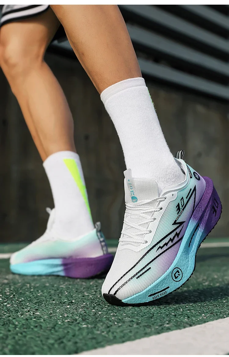 Running Shoes Speciality Carbon Board Marathon Men Sports Breathable Lightweight Women's Comfortable Athletic Nonskid Sneakers