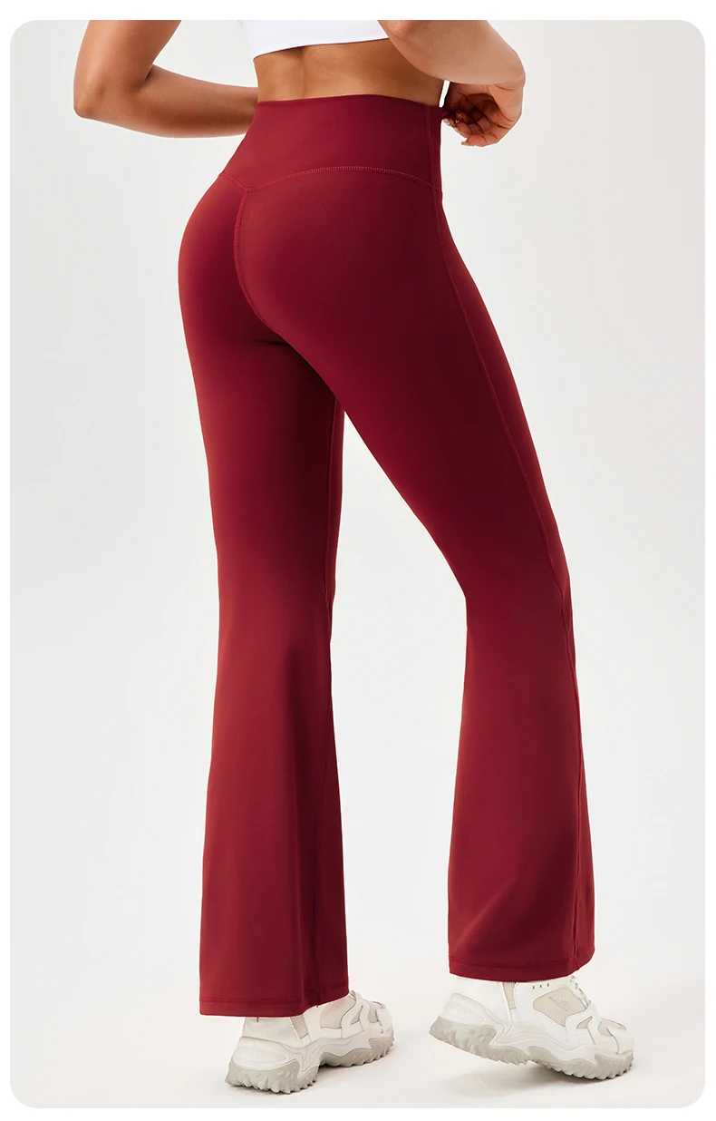 Gym Yoga Pants for Women Slim Wide-leg Bell-bottoms Gym Running Breathable Fitness Leggings High Waist Yoga Leggings
