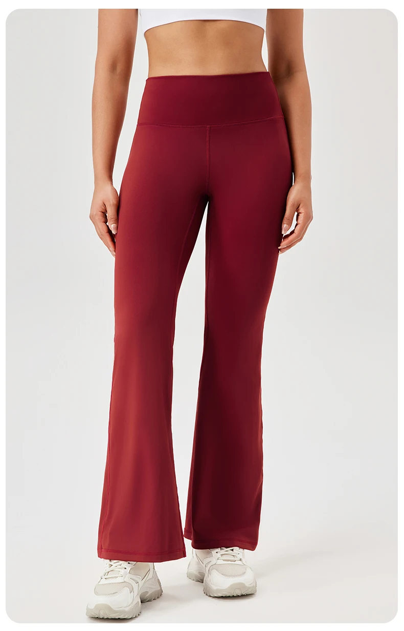 Gym Yoga Pants for Women Slim Wide-leg Bell-bottoms Gym Running Breathable Fitness Leggings High Waist Yoga Leggings