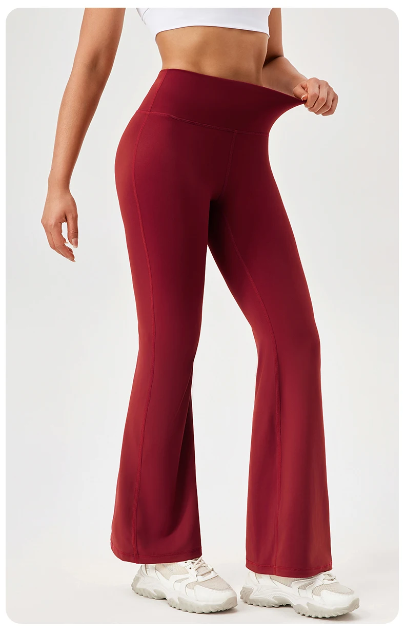 Gym Yoga Pants for Women Slim Wide-leg Bell-bottoms Gym Running Breathable Fitness Leggings High Waist Yoga Leggings