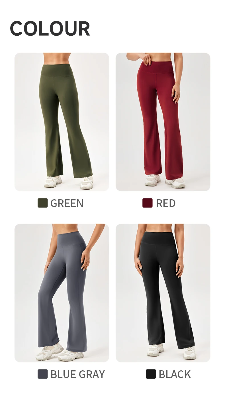 Gym Yoga Pants for Women Slim Wide-leg Bell-bottoms Gym Running Breathable Fitness Leggings High Waist Yoga Leggings