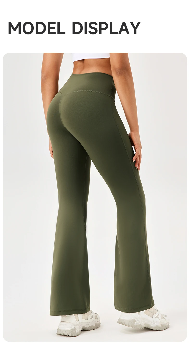 Gym Yoga Pants for Women Slim Wide-leg Bell-bottoms Gym Running Breathable Fitness Leggings High Waist Yoga Leggings