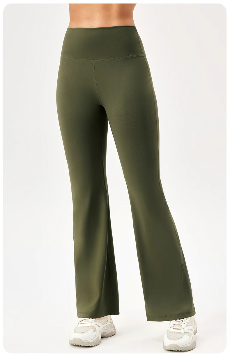Gym Yoga Pants for Women Slim Wide-leg Bell-bottoms Gym Running Breathable Fitness Leggings High Waist Yoga Leggings