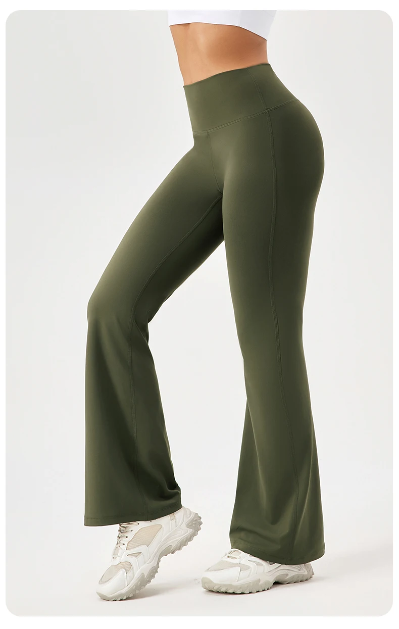 Gym Yoga Pants for Women Slim Wide-leg Bell-bottoms Gym Running Breathable Fitness Leggings High Waist Yoga Leggings