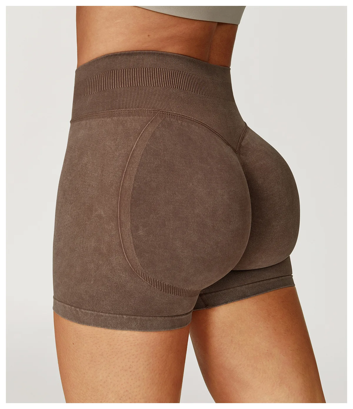 High Waist Yoga Shorts Women Sand Washed Yoga Shorts Workout Shorts Fitness Yoga Lift Butt Fitness Yoga Gym Running Short Pants