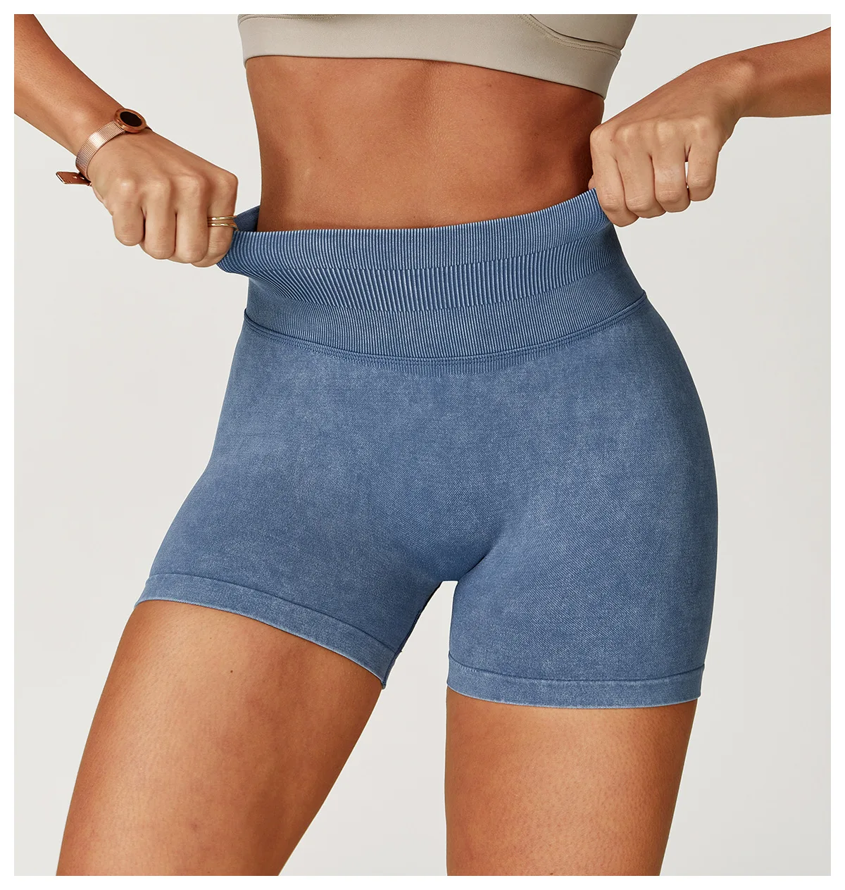 High Waist Yoga Shorts Women Sand Washed Yoga Shorts Workout Shorts Fitness Yoga Lift Butt Fitness Yoga Gym Running Short Pants