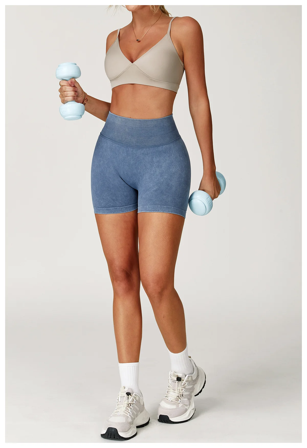 High Waist Yoga Shorts Women Sand Washed Yoga Shorts Workout Shorts Fitness Yoga Lift Butt Fitness Yoga Gym Running Short Pants
