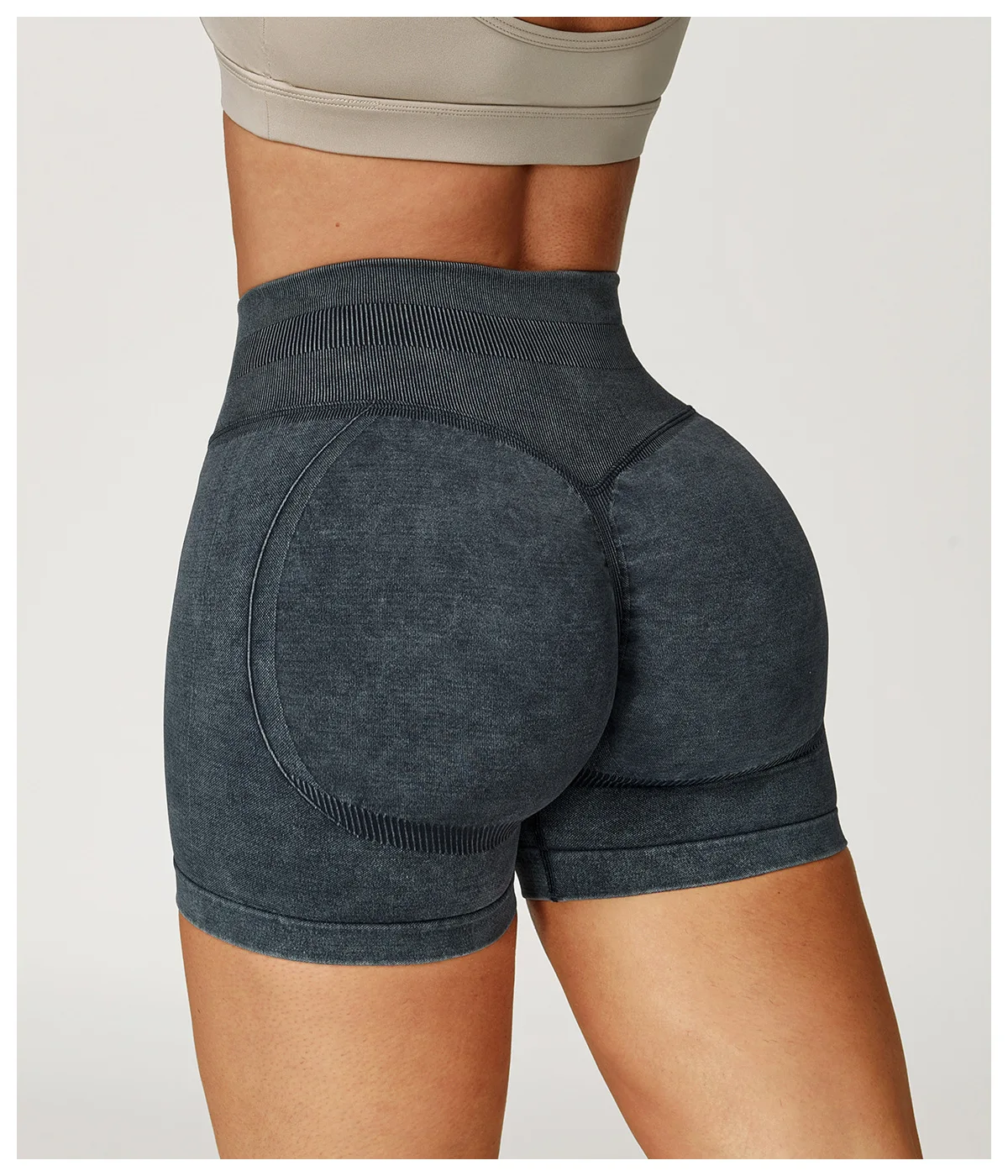 High Waist Yoga Shorts Women Sand Washed Yoga Shorts Workout Shorts Fitness Yoga Lift Butt Fitness Yoga Gym Running Short Pants