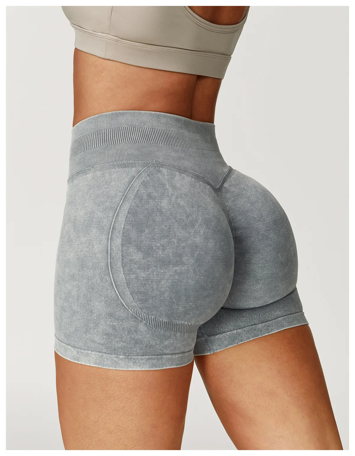 High Waist Yoga Shorts Women Sand Washed Yoga Shorts Workout Shorts Fitness Yoga Lift Butt Fitness Yoga Gym Running Short Pants