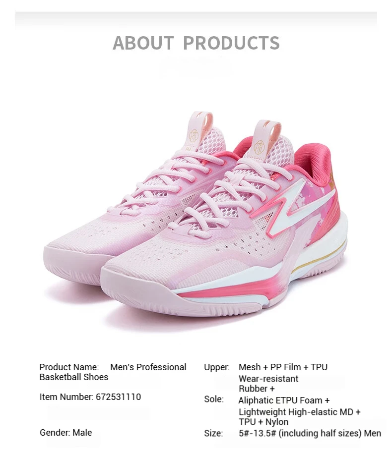 361 Degrees BIG3 6.0 Men Basketball Sport Shoes Impact Protection Durable Wear-Resistant Agile Outdoor Indoor Sneakers 672531110