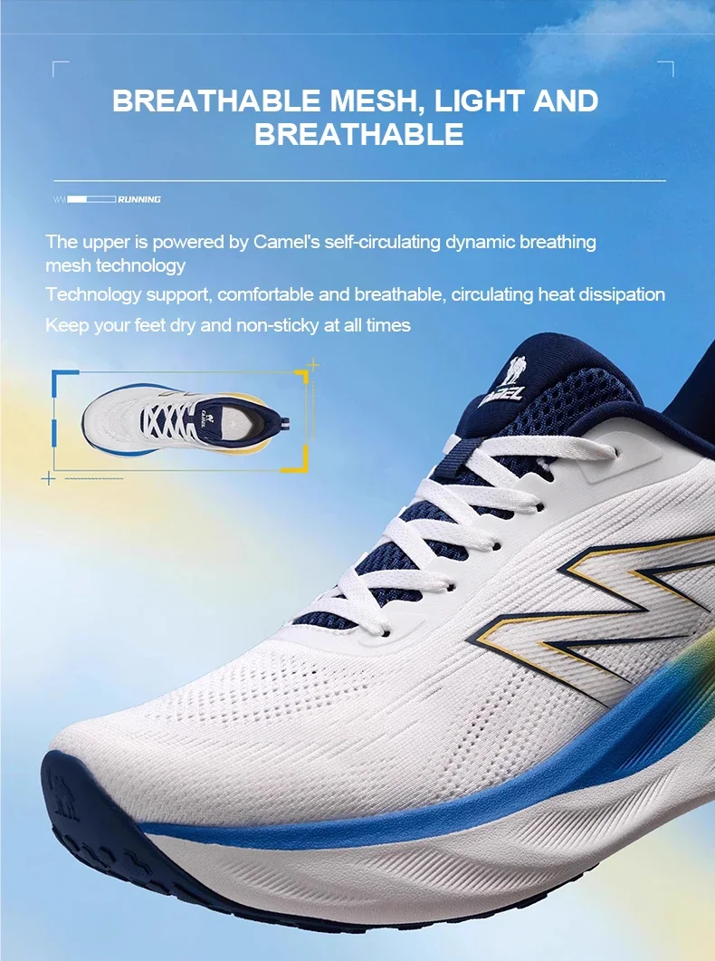 GOLDEN CAMEL Running Sports Shoes Men and Women Sneakers Breathable Mesh Non-slip Wear-resistant Jogging Sports Shoes for Men