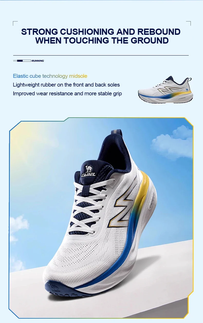 GOLDEN CAMEL Running Sports Shoes Men and Women Sneakers Breathable Mesh Non-slip Wear-resistant Jogging Sports Shoes for Men