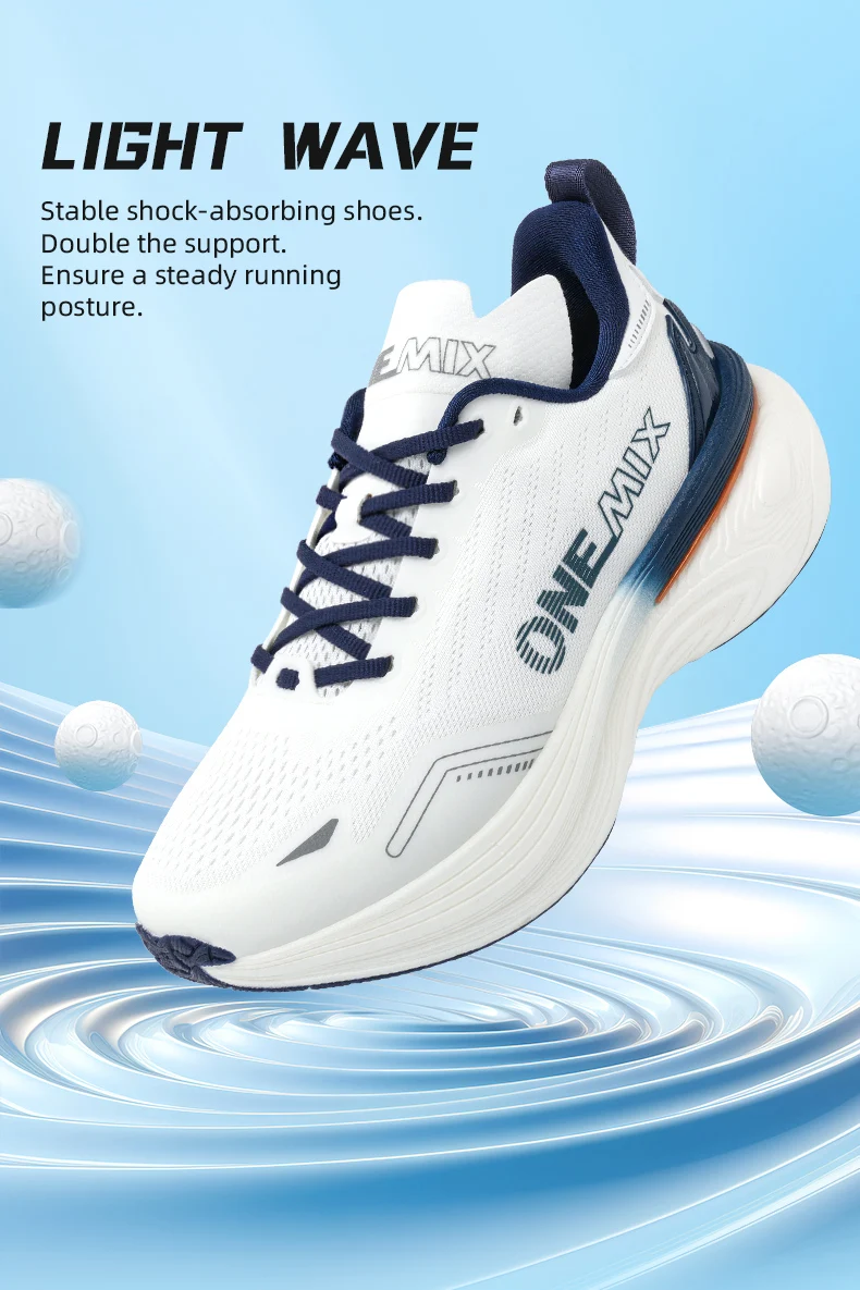ONEMIX New Jogging Running Shoes Women and Men Light Sneakers Road Shoes Wear-resistant Fashion Sports Shoes Fitness