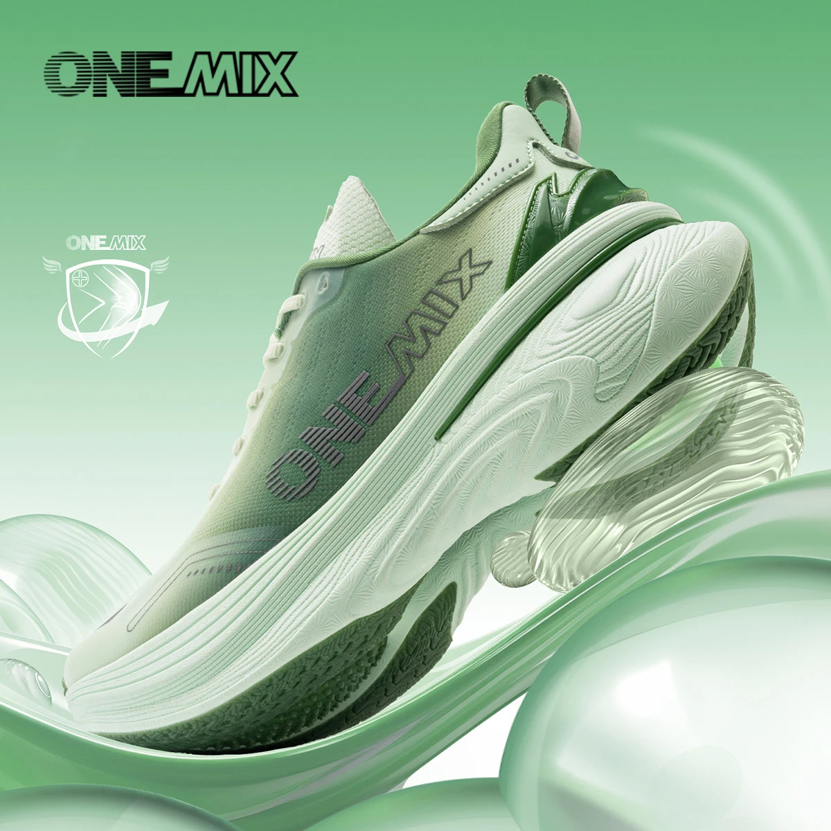ONEMIX New Jogging Running Shoes Women and Men Light Sneakers Road Shoes Wear-resistant Fashion Sports Shoes Fitness