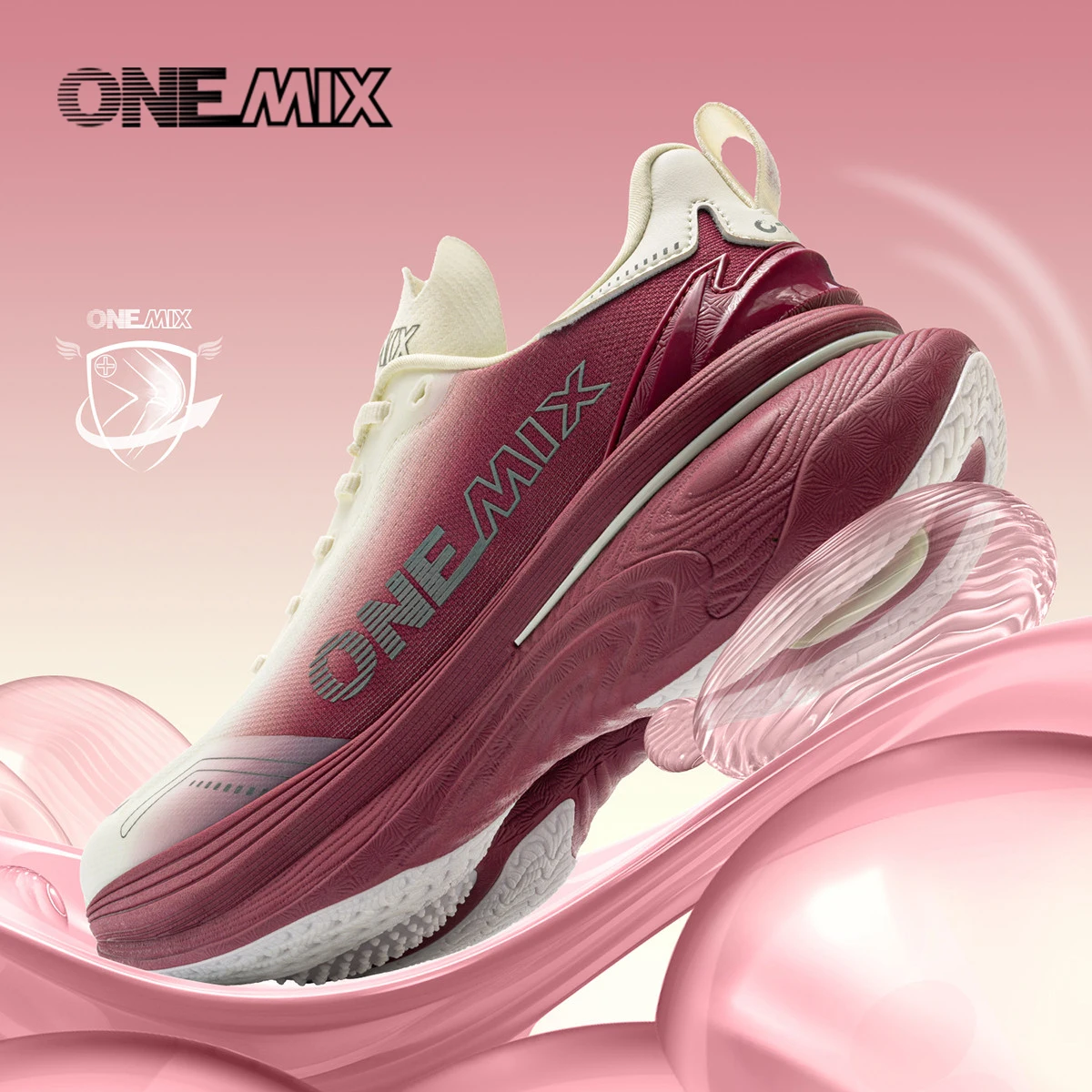 ONEMIX New Jogging Running Shoes Women and Men Light Sneakers Road Shoes Wear-resistant Fashion Sports Shoes Fitness