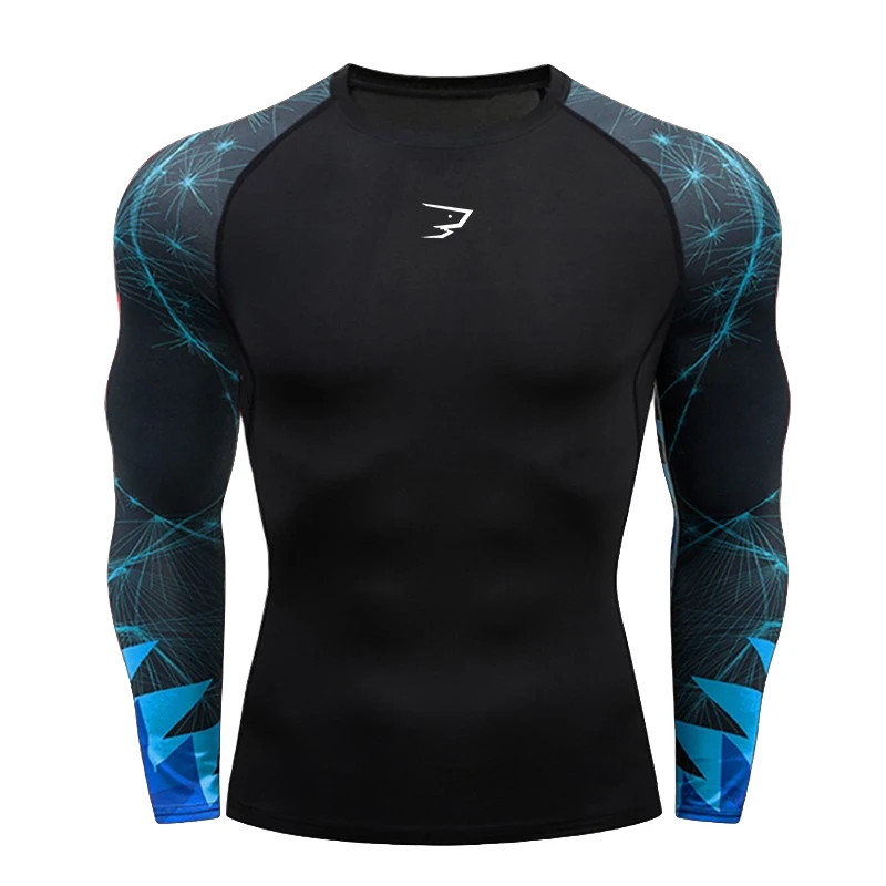 Men Running Compression T-shirt Long Sleeve Sport Tees Gym Fitness Sportshirts Male Jogging Sportswear Homme Athletic Shirt Tops