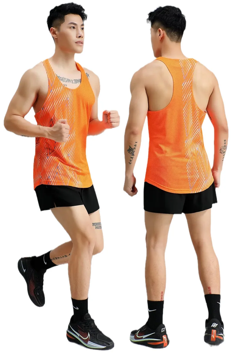 Adult Men Women Running Outdoor Shirts Tight Gym Tank Top Fitness Sleeveless T-shirts Sport Exercise Basketball Marathon Vest V9