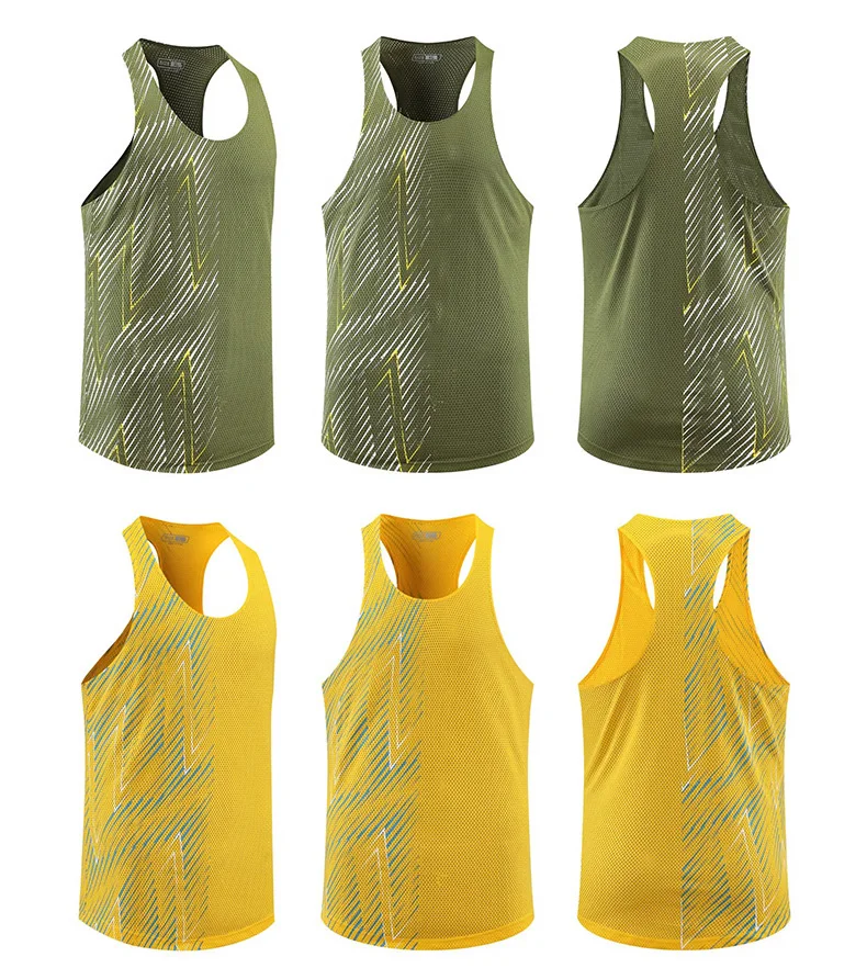 Adult Men Women Running Outdoor Shirts Tight Gym Tank Top Fitness Sleeveless T-shirts Sport Exercise Basketball Marathon Vest V9