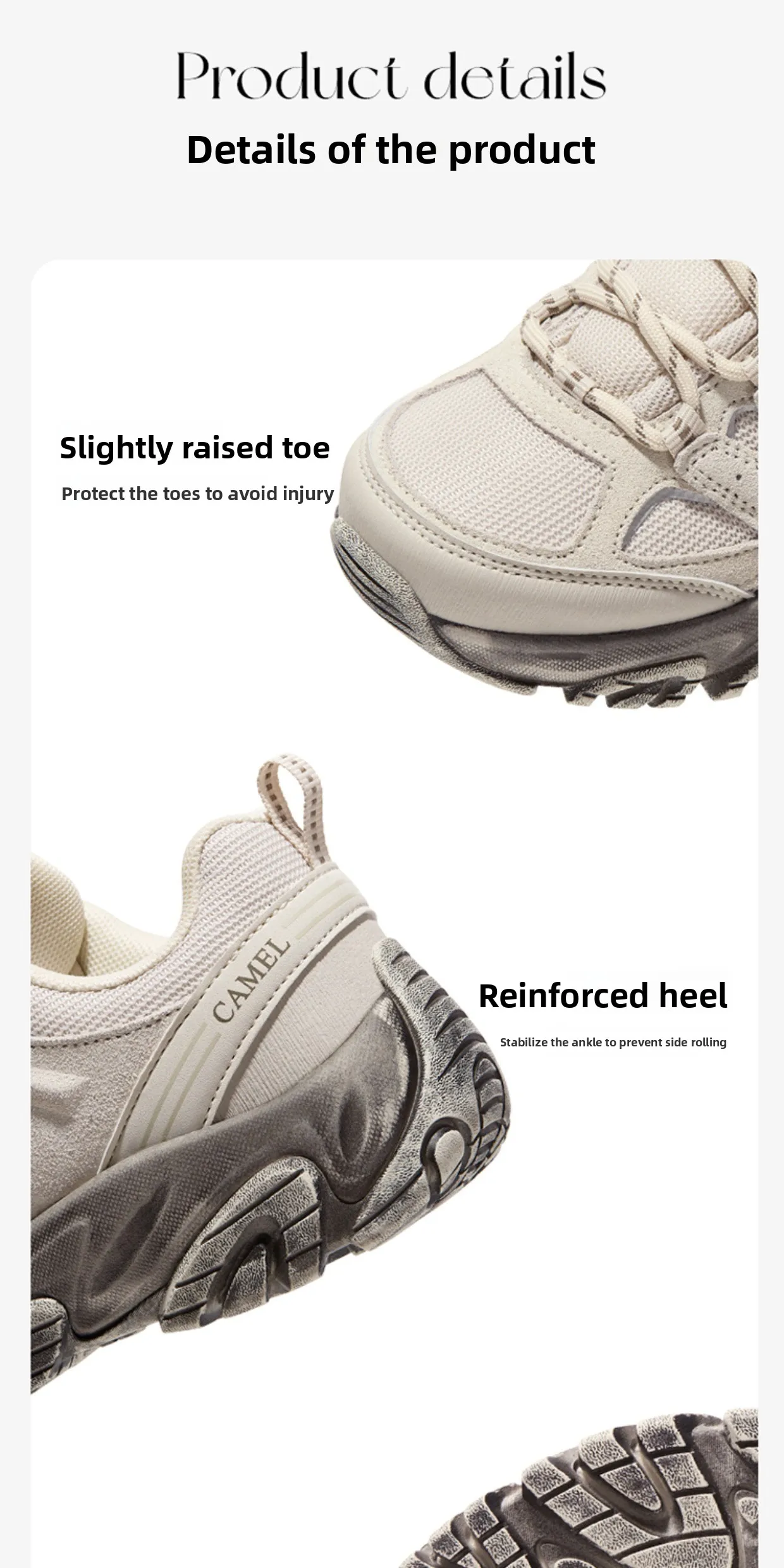 Golden Camel Non-slip Women Hiking Shoes Breathable Outdoor Anti Slip Splashproof Climbing Men Sneaker Tourism Mountain Shoes