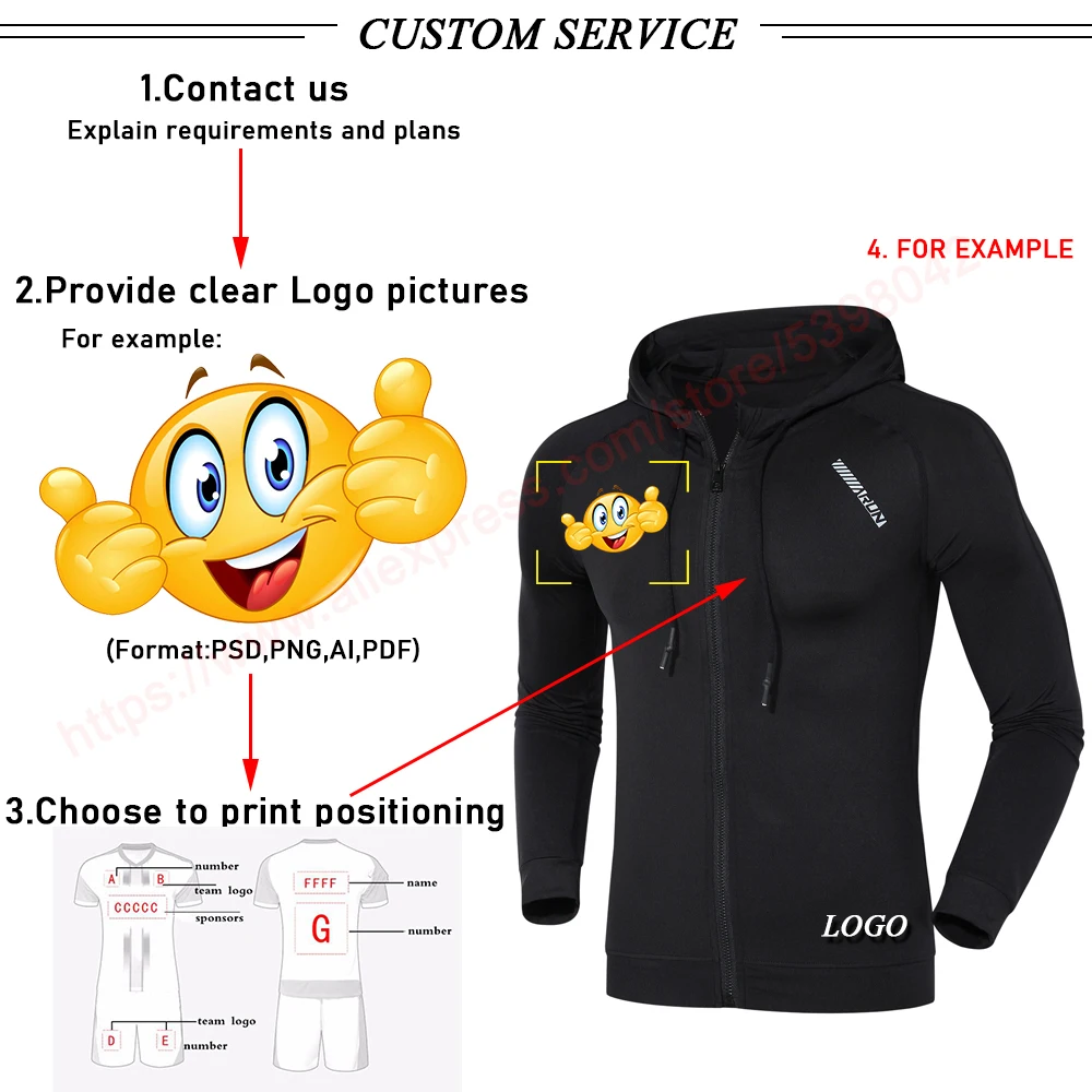 Men Running Sports Jackets Gym Training Zipper Slim Hiking Sweatshirts Comfortable Elastic Quick Dry Fitness Long Sleeve Hooded