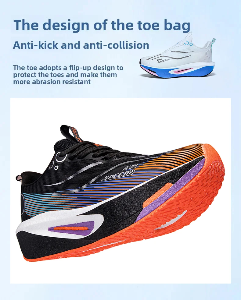 Men Running Shoes Professional Marathon Carbon Board Running Shoes Shock Absorption Stable Support Women Breathable Sports Shoes