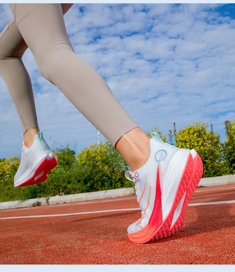 Men Running Shoes Professional Marathon Carbon Board Running Shoes Shock Absorption Stable Support Women Breathable Sports Shoes
