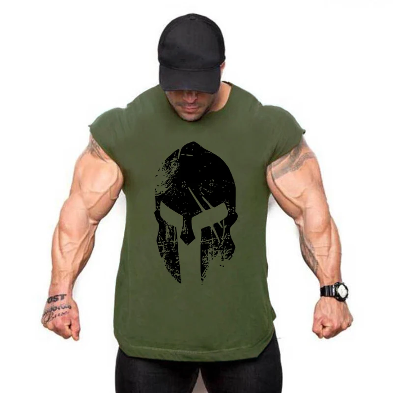 Men's summer fashion trend fitness sleeveless gym running shirt sports single muscle casual fitness clothing