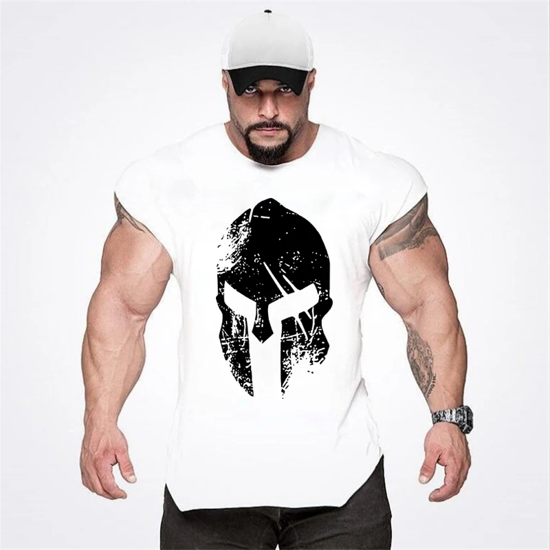 Men's summer fashion trend fitness sleeveless gym running shirt sports single muscle casual fitness clothing