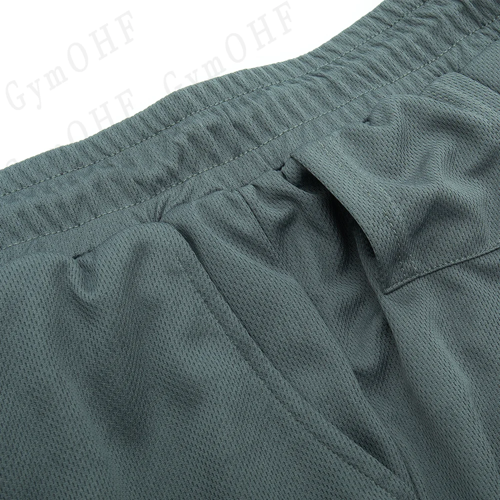 Anime Gym 2 in 1 Shorts For Men Sports Fitness Print Short Lining Phone Pocket Shorts Workout Running Mesh Sport Short Pants
