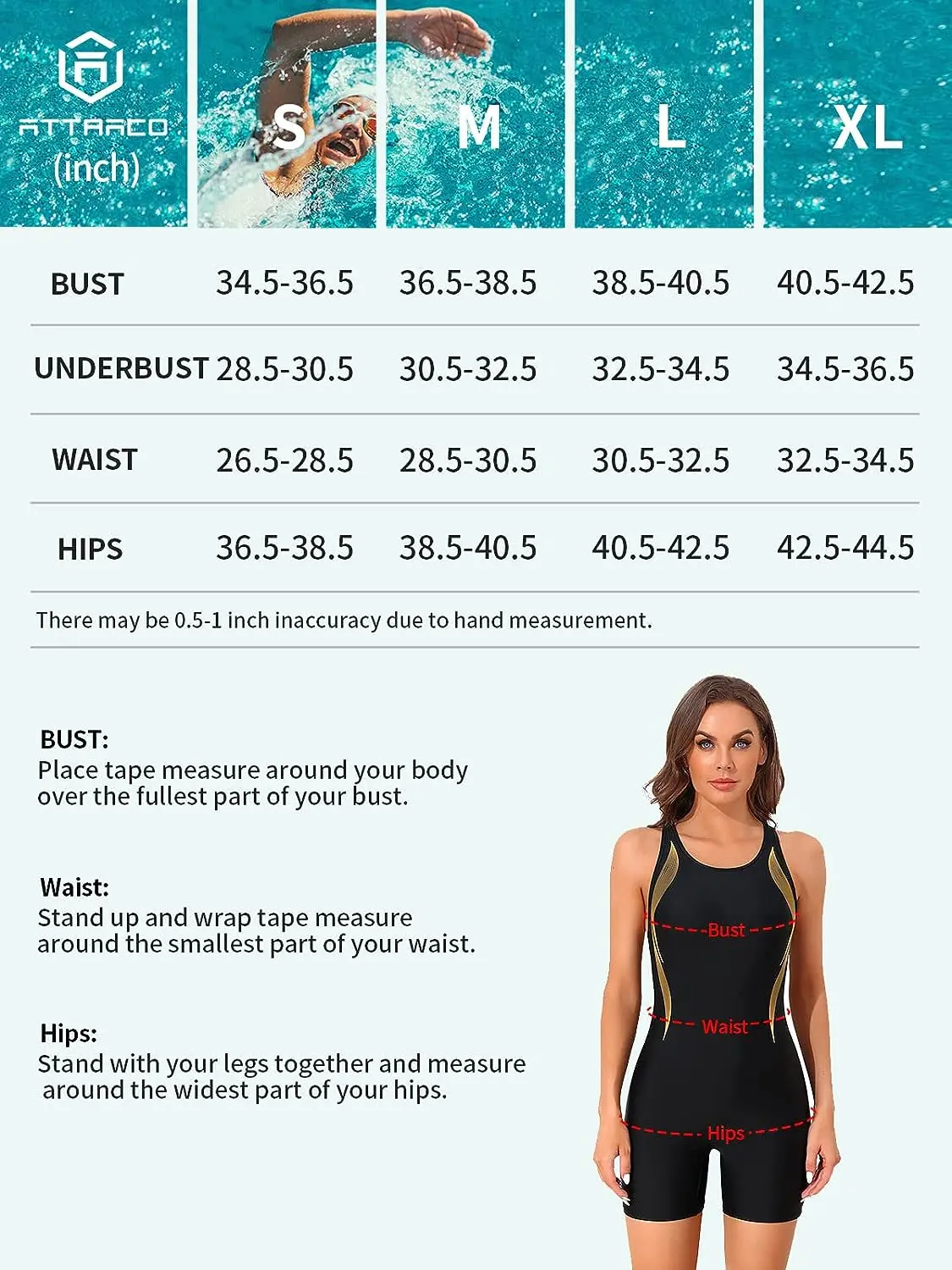 Anfilia Women One-piece Sports Swimsuit Professional Training Athletic Boyleg Racerback Bathing Suit Wave Line Printing Swimwear