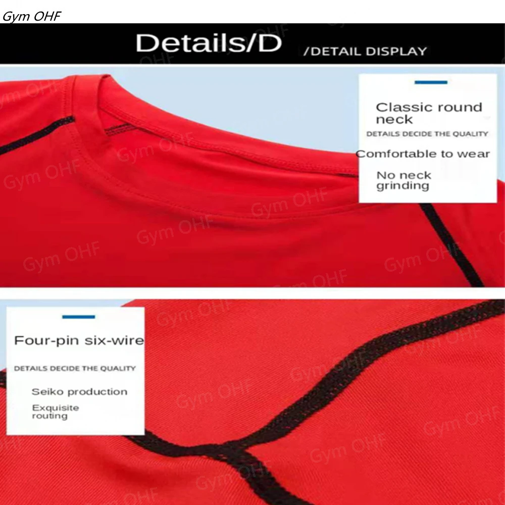 Jerseys Men Gym Fitness Sports Mma Exercise Training Man T-shirt Work Out Compression Rashguard Jiu Jitsu T Shirt Men Shirts