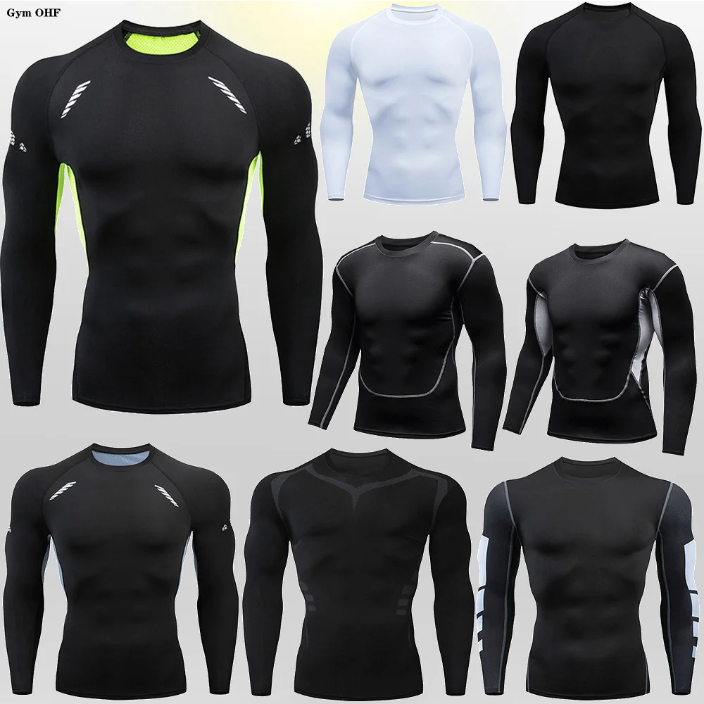 Jerseys Men Gym Fitness Sports Mma Exercise Training Man T-shirt Work Out Compression Rashguard Jiu Jitsu T Shirt Men Shirts