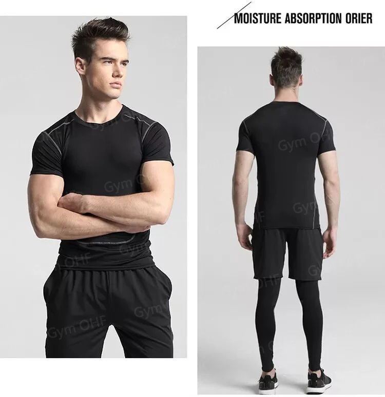 Jerseys Men Gym Fitness Sports Mma Exercise Training Man T-shirt Work Out Compression Rashguard Jiu Jitsu T Shirt Men Shirts