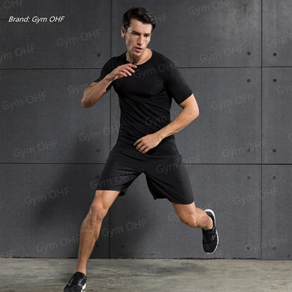 Jerseys Men Gym Fitness Sports Mma Exercise Training Man T-shirt Work Out Compression Rashguard Jiu Jitsu T Shirt Men Shirts