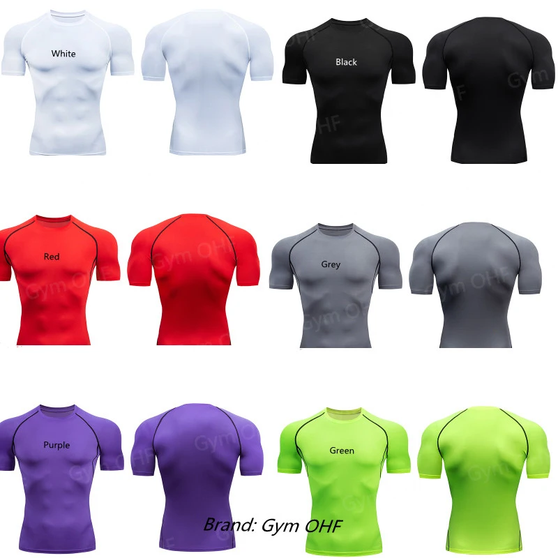 Jerseys Men Gym Fitness Sports Mma Exercise Training Man T-shirt Work Out Compression Rashguard Jiu Jitsu T Shirt Men Shirts