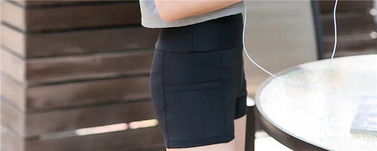 2026 Women's Yoga Pants Gym Pants Sports Running Shorts Quick Dry Leggings Cycling Push-Ups Safety Panties with Side Pockets