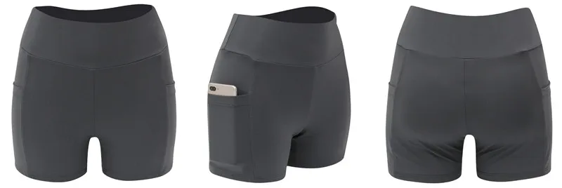 2026 Women's Yoga Pants Gym Pants Sports Running Shorts Quick Dry Leggings Cycling Push-Ups Safety Panties with Side Pockets